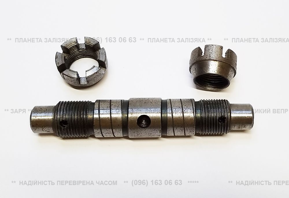 Вал диференціала L-161мм для КПП мототрактора (з гайками)