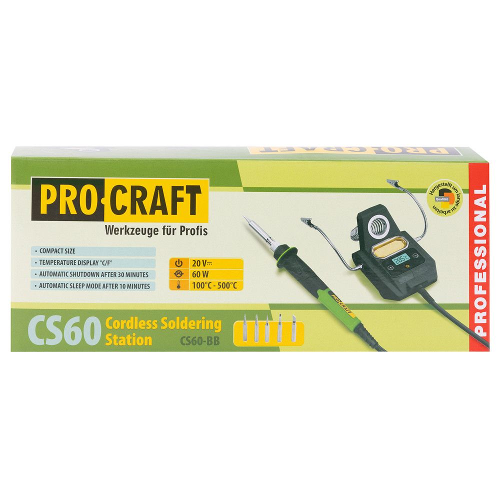 Акумуляторна паяльна станція Procraft CS60 (без акб та зп)